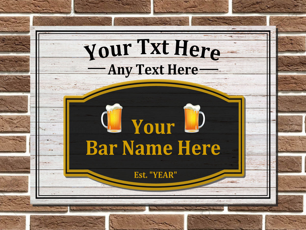 Personalised bar sign new style