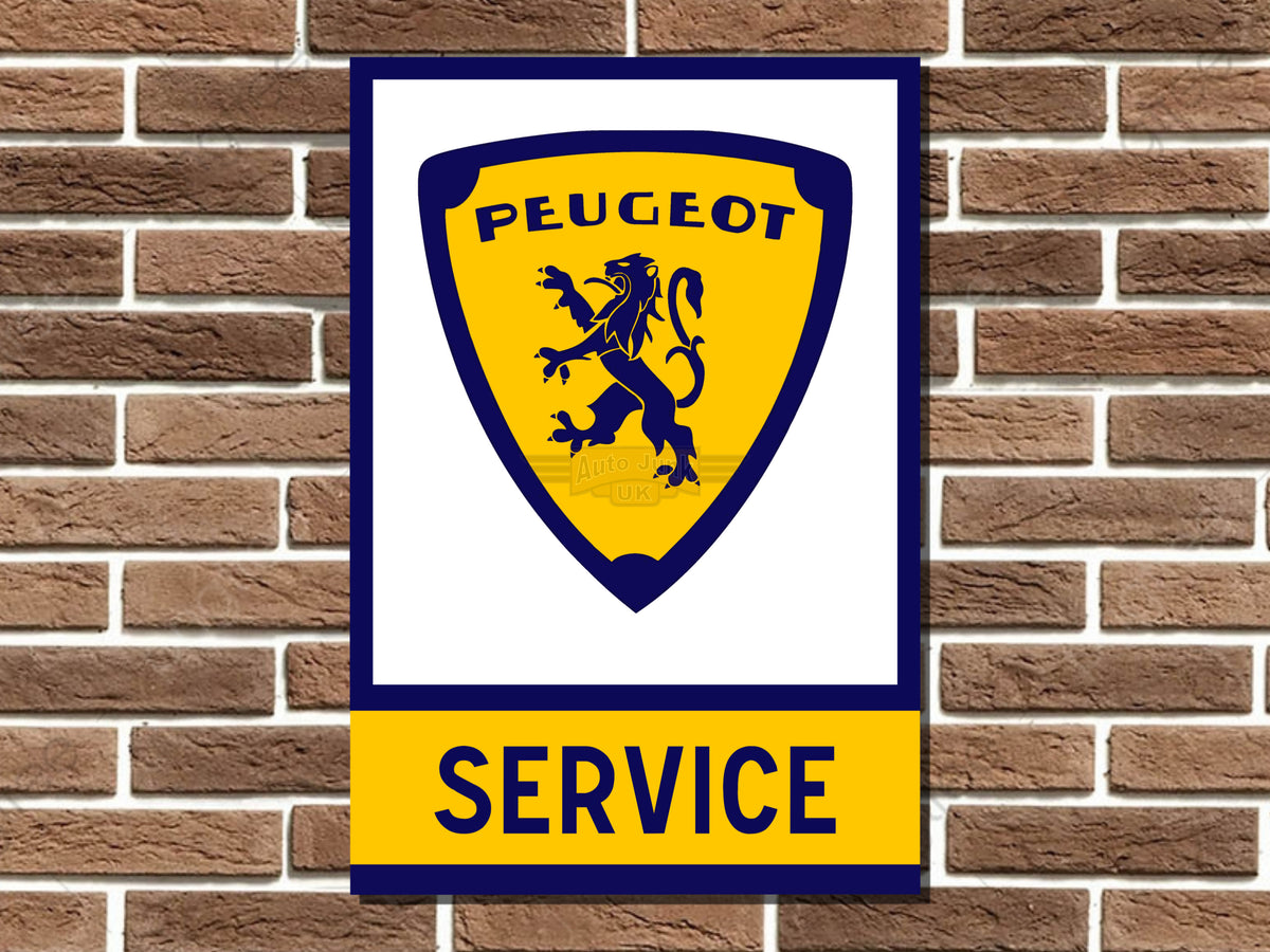 Peugeot Service Metal Sign
