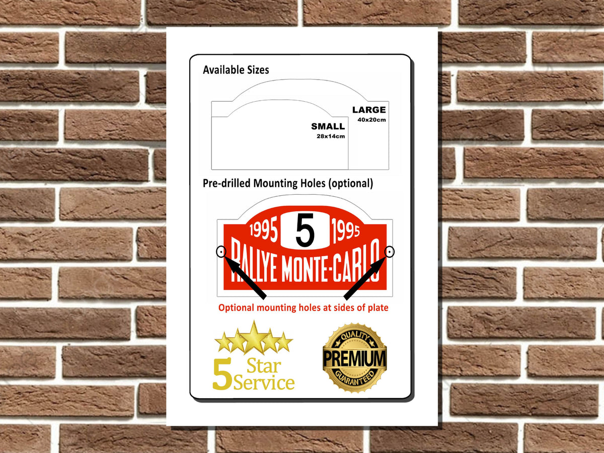 Porsche 911 Rally Monte Carlo Plate