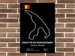 Spa Francorchamps Circuit Layout Metal Sign