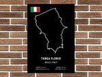 Targa Florio Circuit Layout Metal Sign