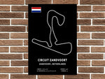 Circuit Zandvoort Circuit Layout Metal Sign