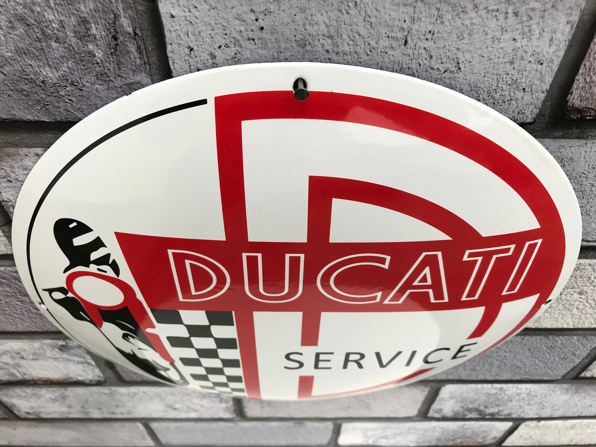 Ducati Service Enamel Sign