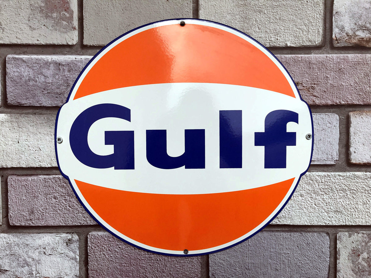 Gulf Enamel Sign