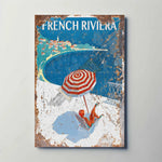 French Riviera Metal Poster