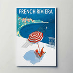 French Riviera Metal Poster