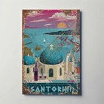 Santorini Greece Metal Poster