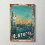 Montreal Clock Tower Metal Poster