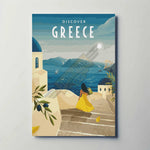 Discover Greece Metal Poster
