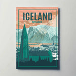 Reykjavik Iceland Metal Poster
