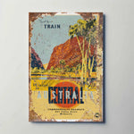 Australia by Train Metal Poster