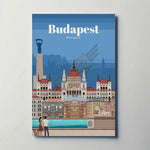 Budapest Hungary Metal Poster