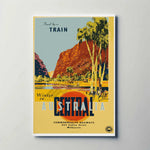 Australia by Train Metal Poster