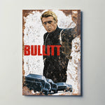 Bullitt (1968) Metal Film Poster