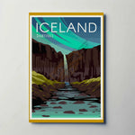 Svartifoss Waterfall Iceland Metal Poster