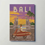 Bali Surfer Metal Travel Poster