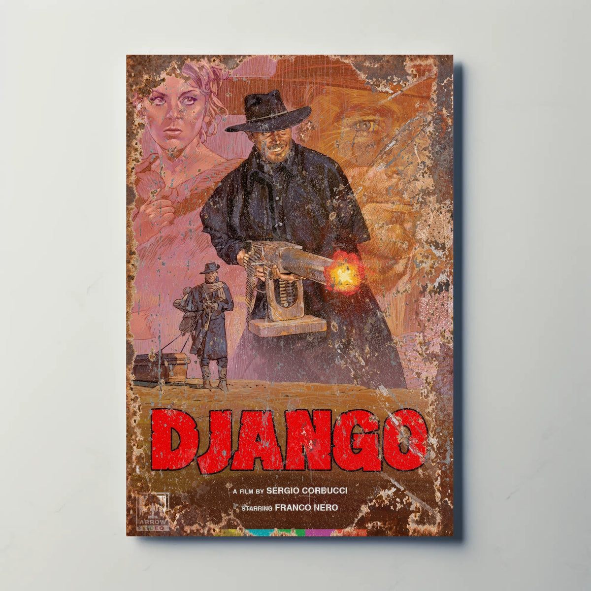 Django (1966) Metal Film Poster