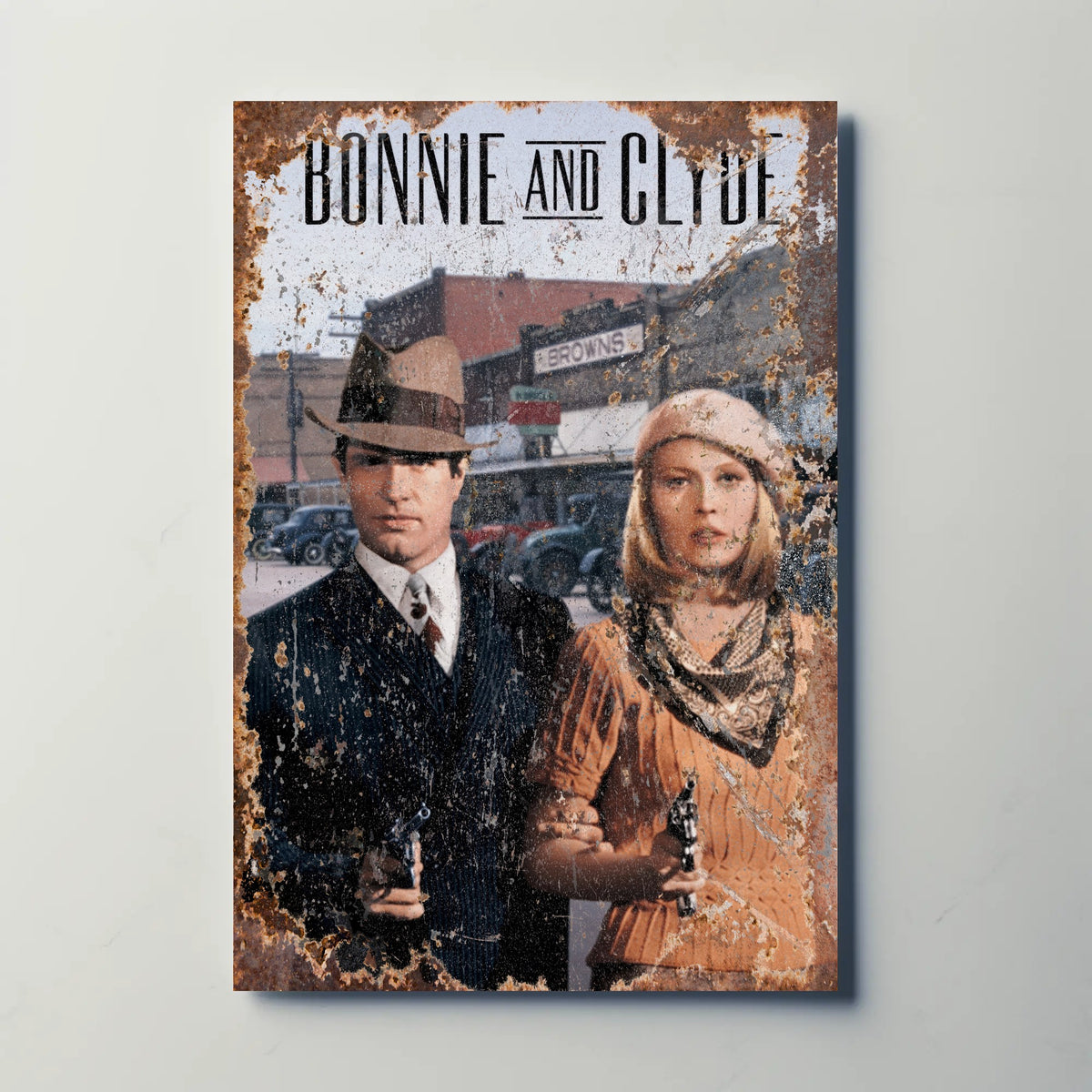 Bonnie and Clyde (1967) Metal Film Poster