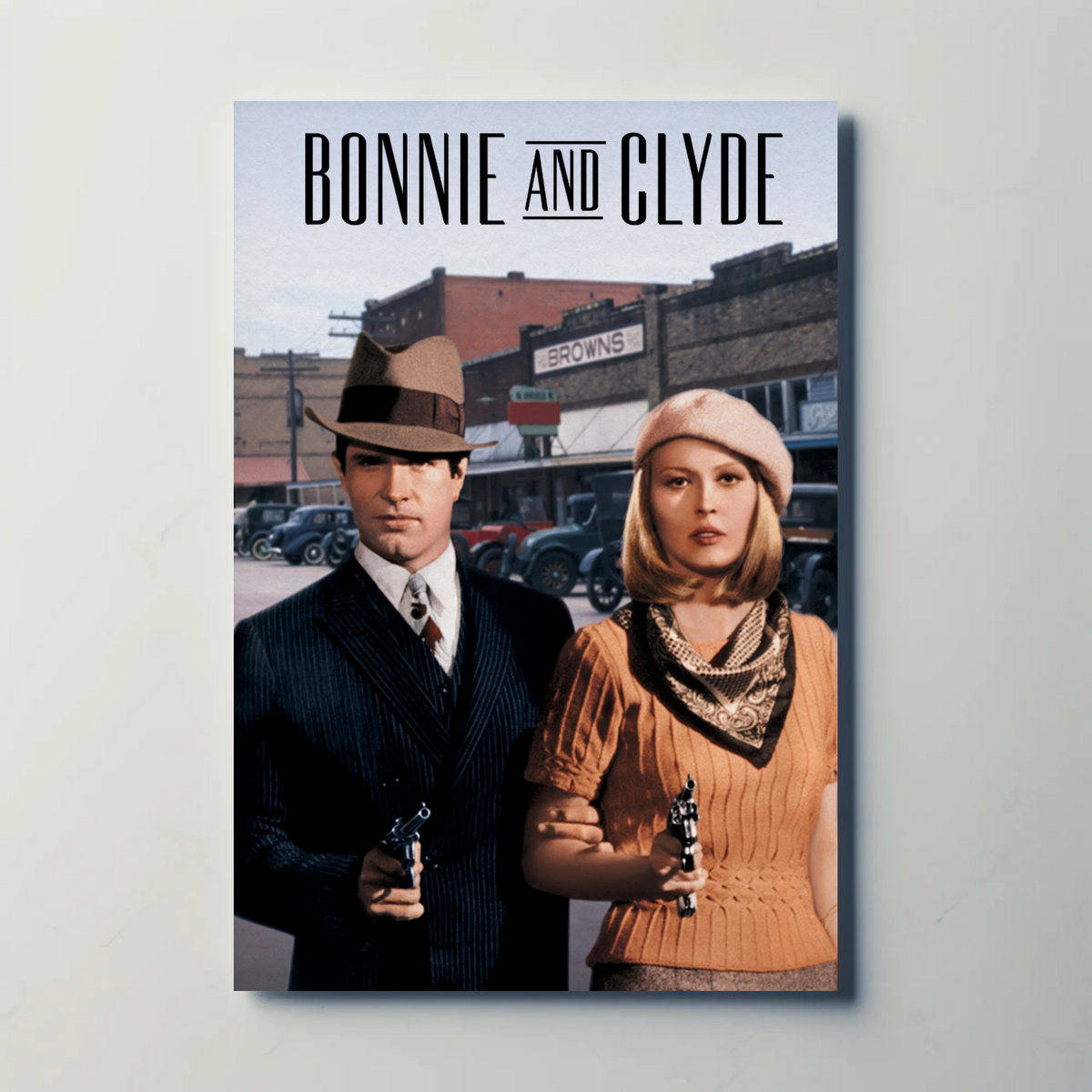 Bonnie and Clyde (1967) Metal Film Poster