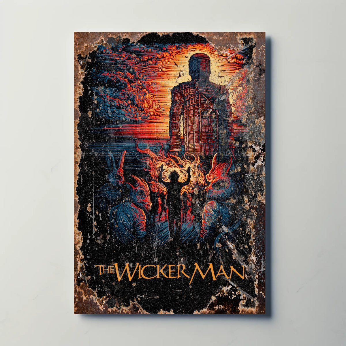 The Wicker Man (1973) Metal Film Poster