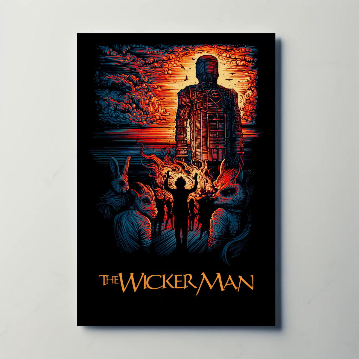 The Wicker Man (1973) Metal Film Poster