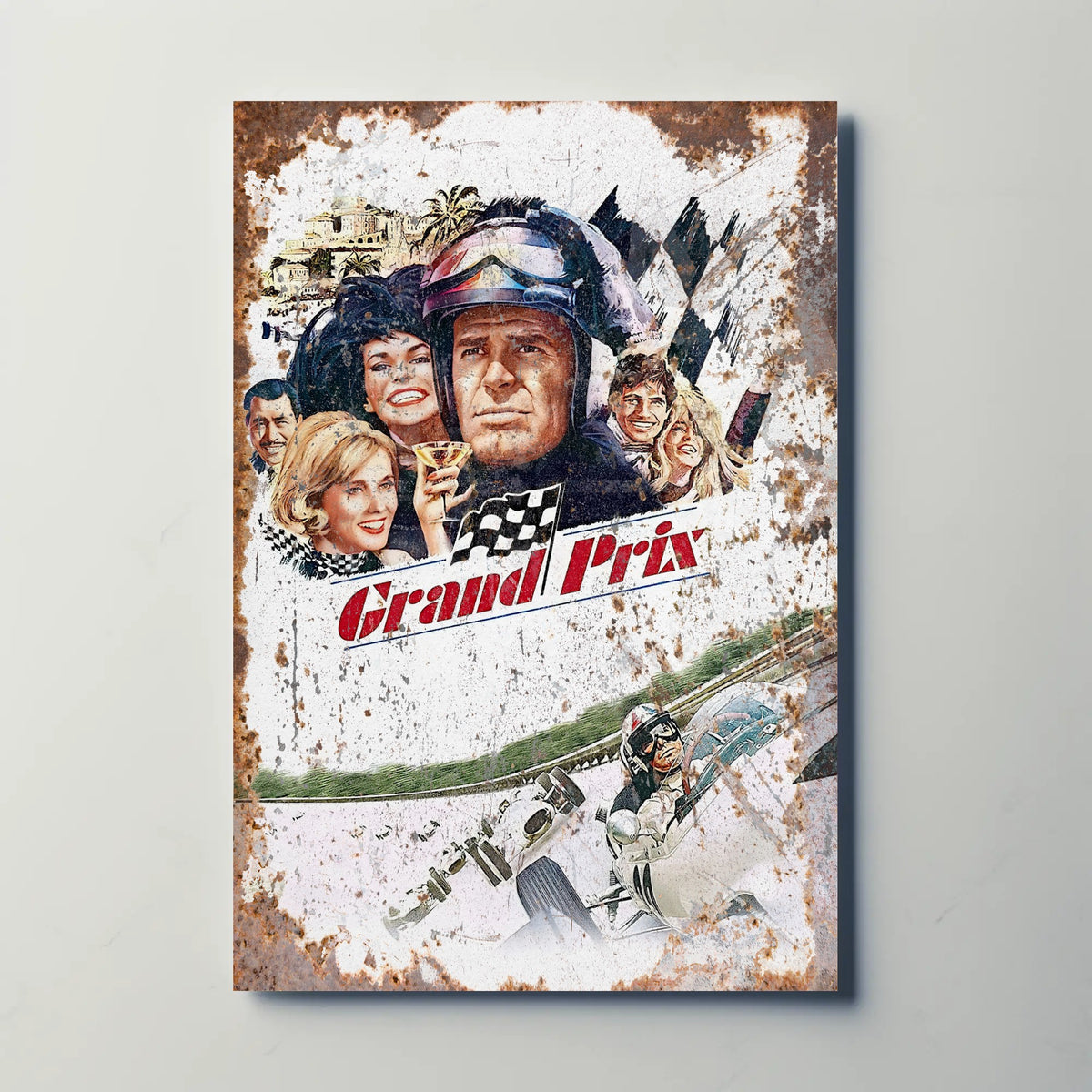 Grand Prix (1966) Metal Film Poster