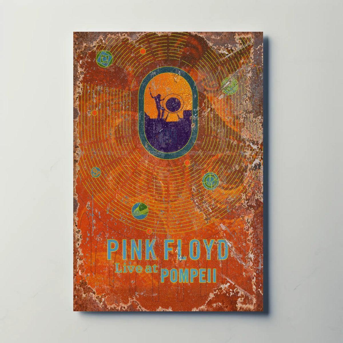 Pink Floyd Live at Pompeii (1972) Metal Film Poster