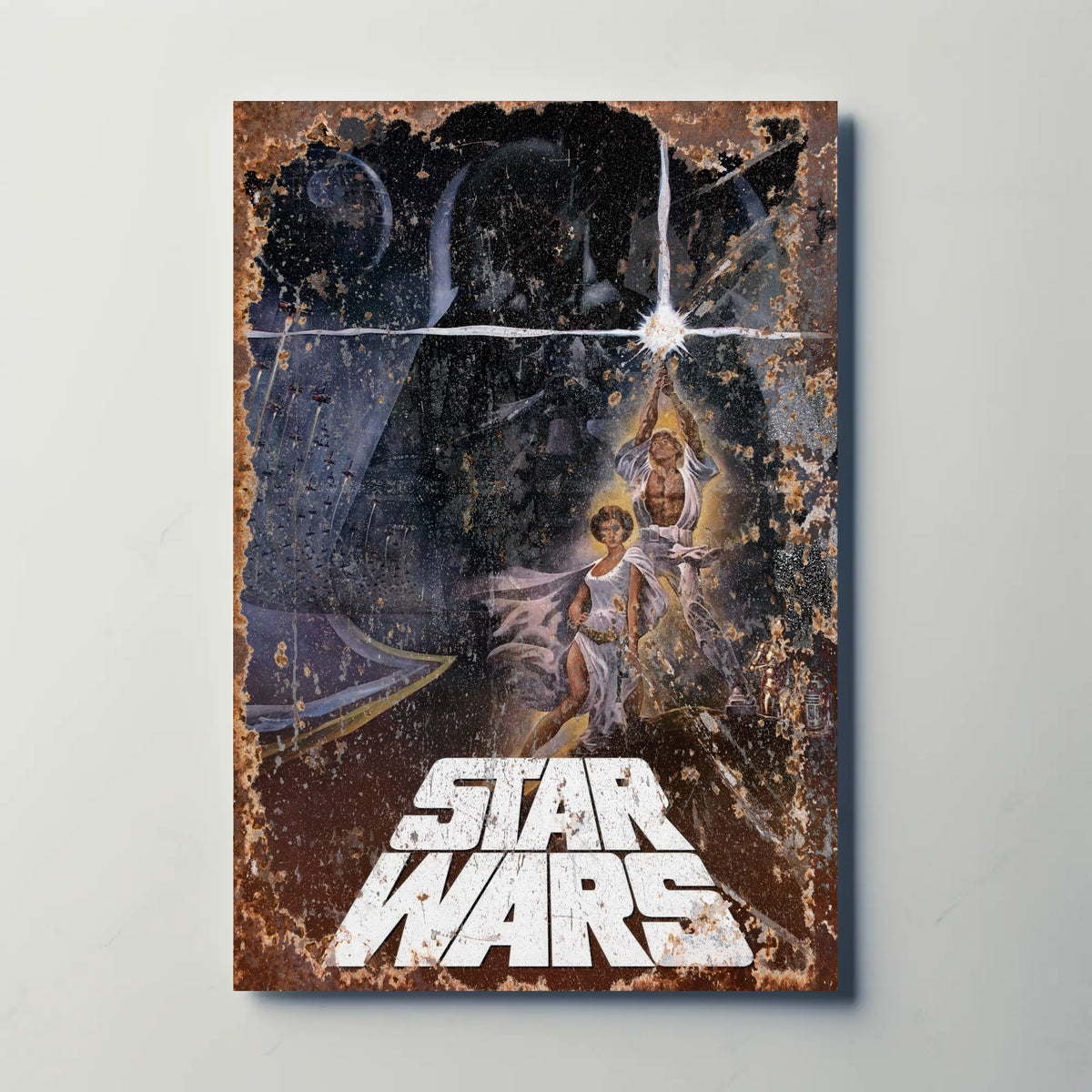 Star Wars (1977) Metal Film Poster