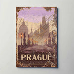 Prague Czech Republic Metal Travel Poster