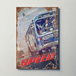 Speed (1994) Metal Film Poster