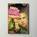 Fight Club (1999) Metal Film Poster
