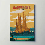 Barcelona Spain Metal Poster