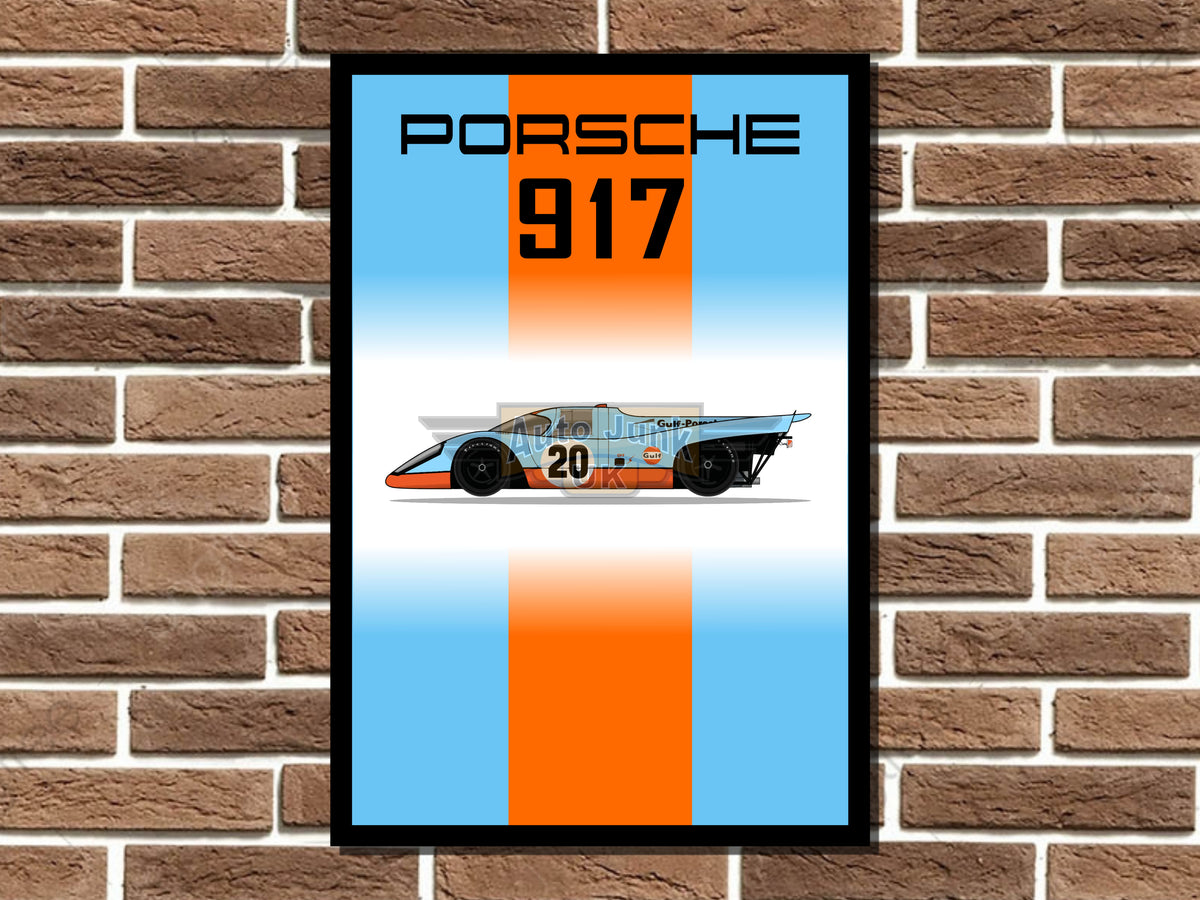 Steve McQueen Gulf Racing 917k Metal Sign