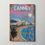 Cannes French Riviera Metal Poster