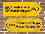 Brands Hatch AA Metal Road Sign