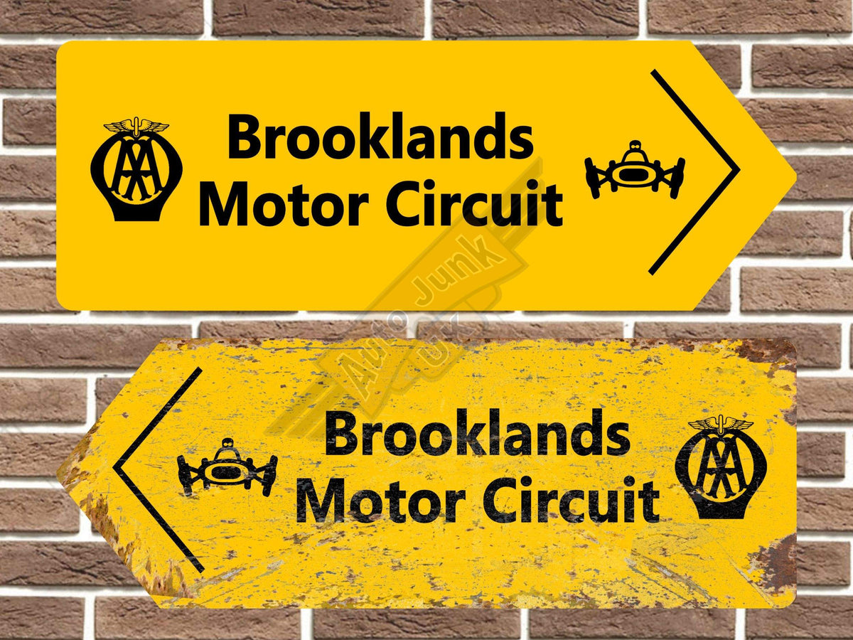 Brooklands AA Metal Road Sign