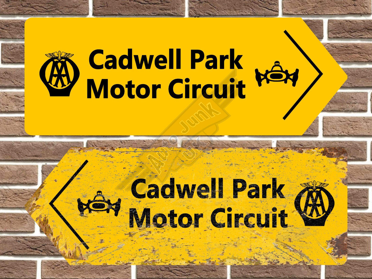 Cadwell Park AA Metal Road Sign