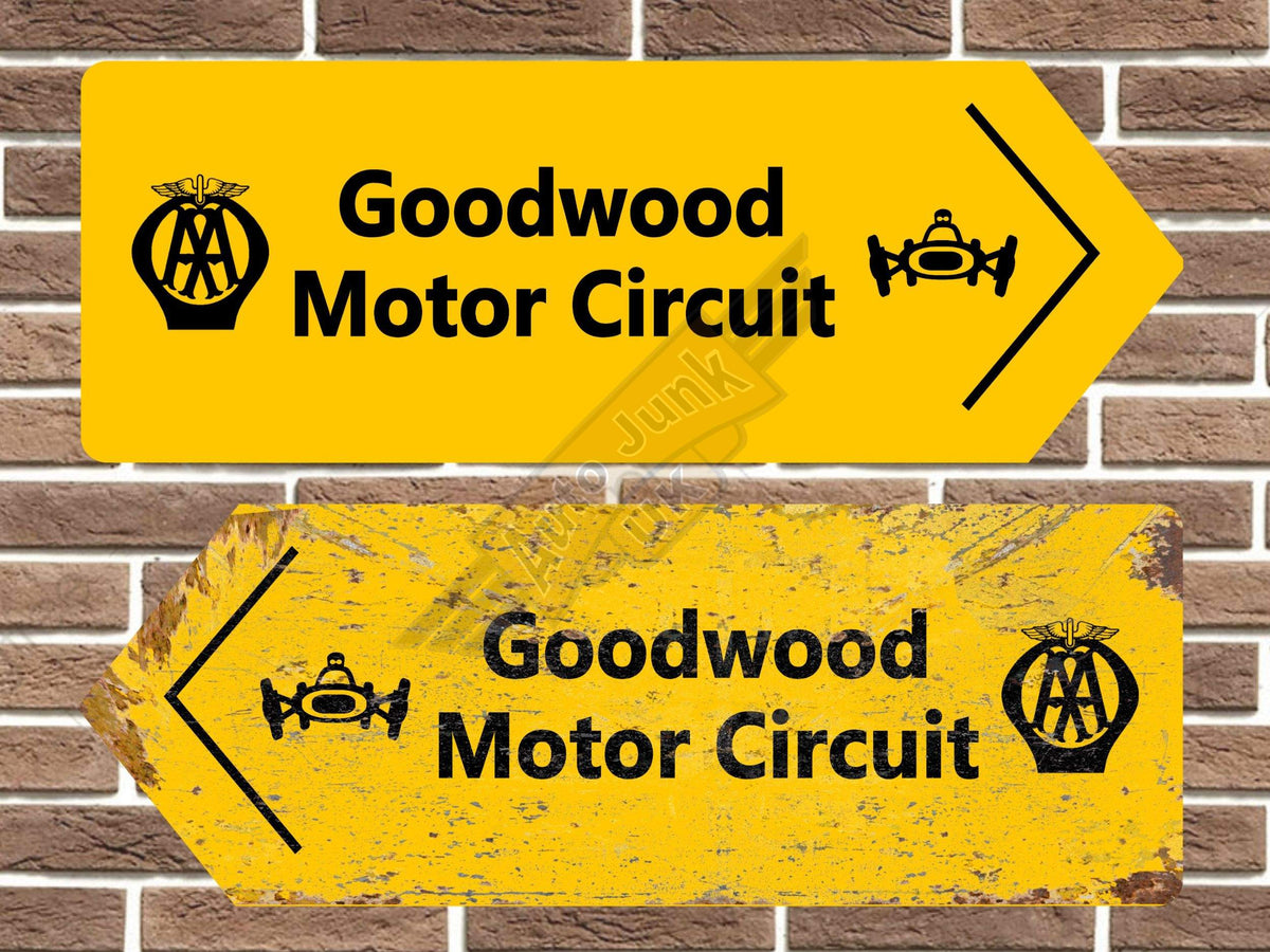 Goodwood AA Metal Road Sign