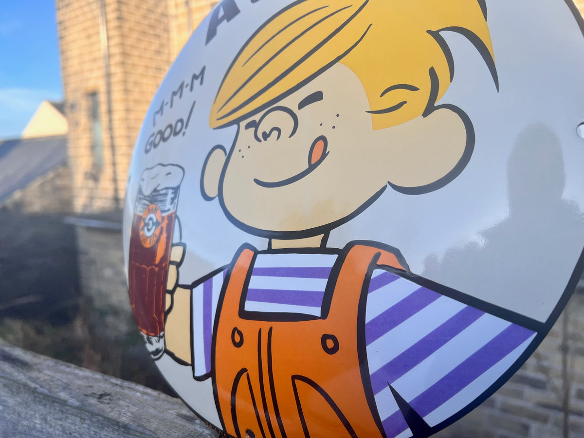 A&W Root Beer Enamel Sign