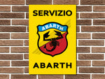 Abarth Servizio Metal Sign