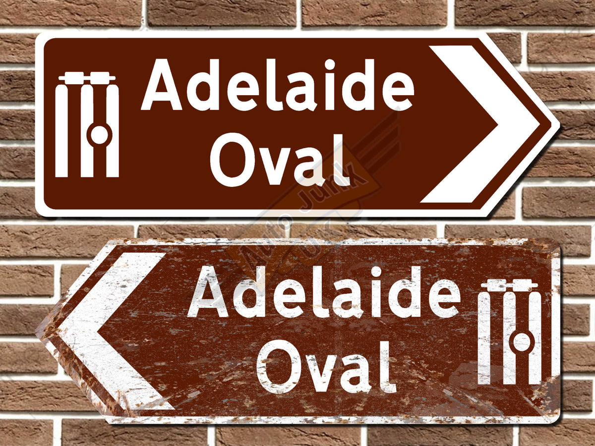 Adelaide Oval Cricket Ground Metal Road Sign