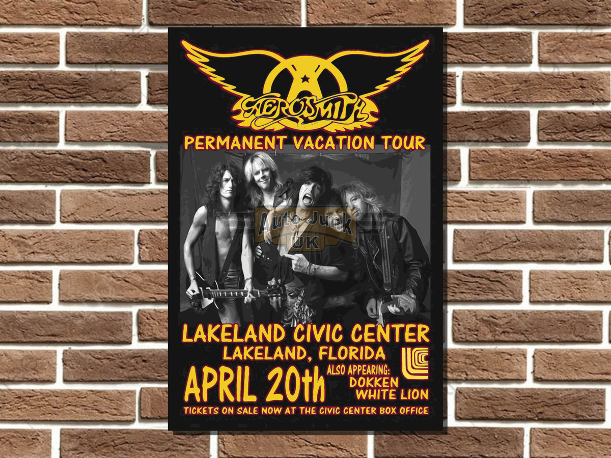 Aerosmith Vacation Tour Metal Poster Sign