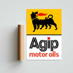 Agip Motor Oils Paper Poster