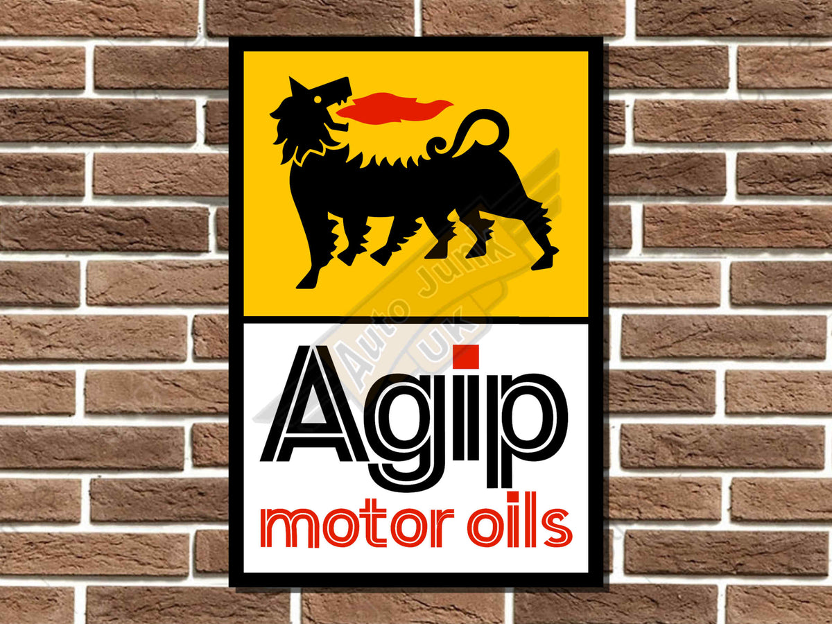 Agip Motor Oils Metal Sign