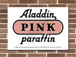 Aladdin Pink Paraffin Metal Sign