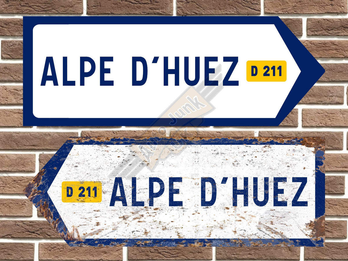 Alpe d'Huez Metal Road Sign