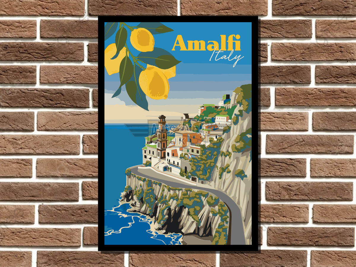 Amalfi Coast Metal Sign