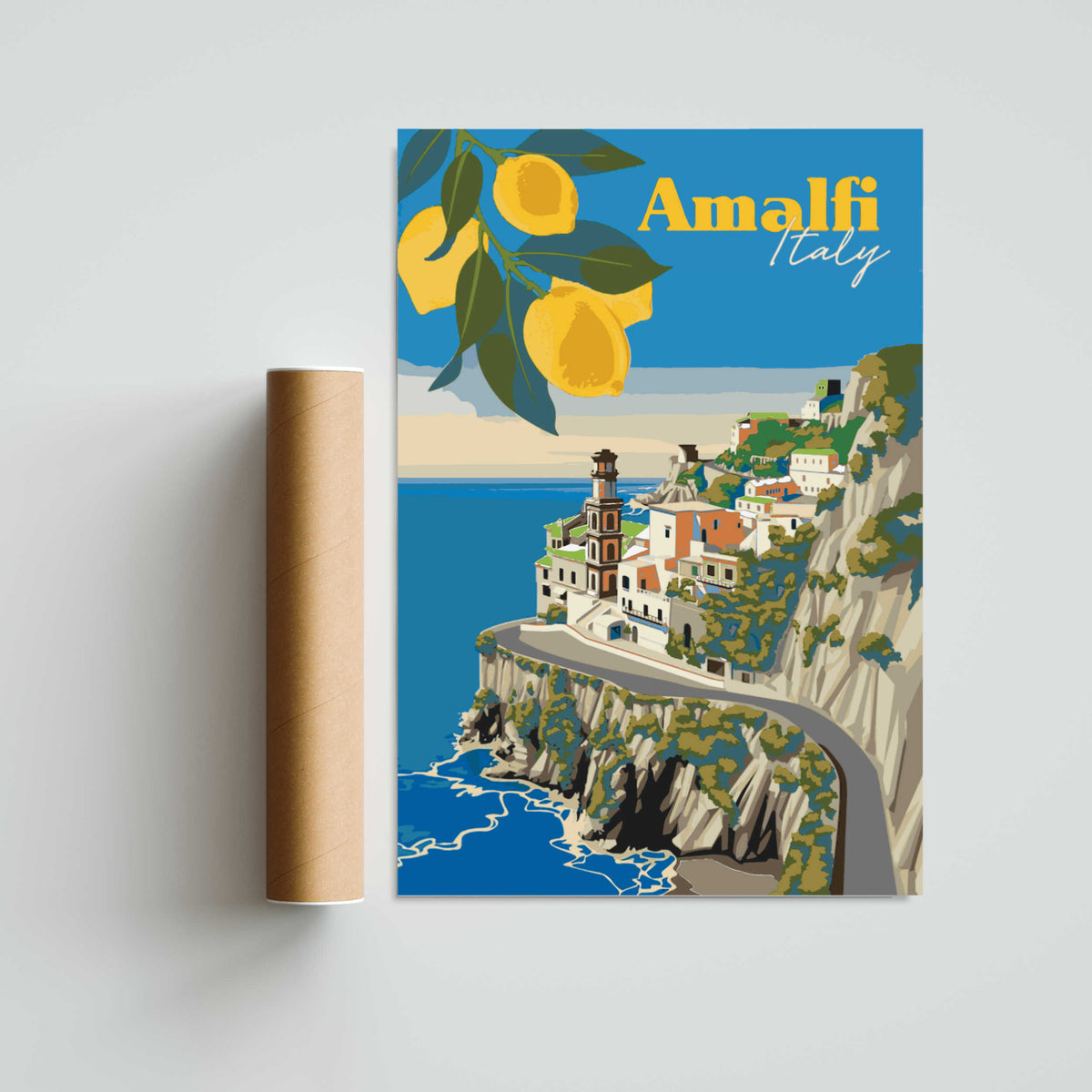 Amalfi Coast Paper Poster