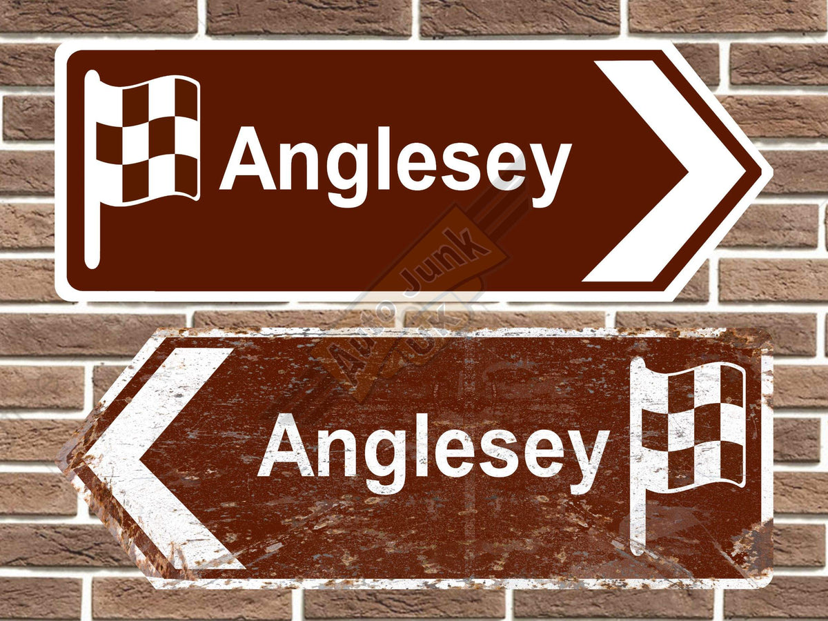 Anglesey Race Circuit Metal Road Sign