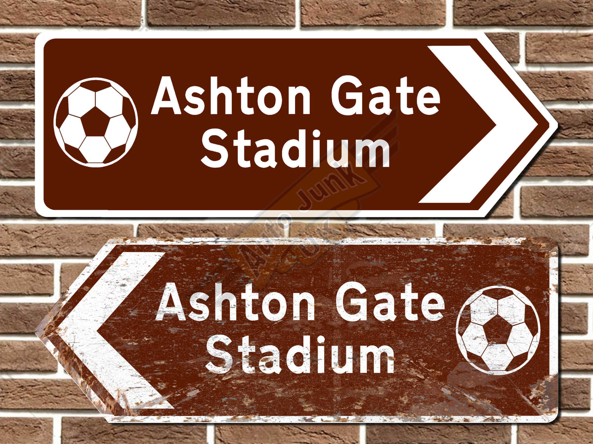 Ashton Gate Football Metal Road Sign